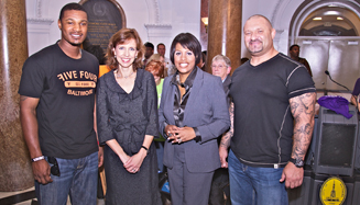 Mayor was joined by Orioles outfielder Adam Jones and MMA fighter John Rallo.